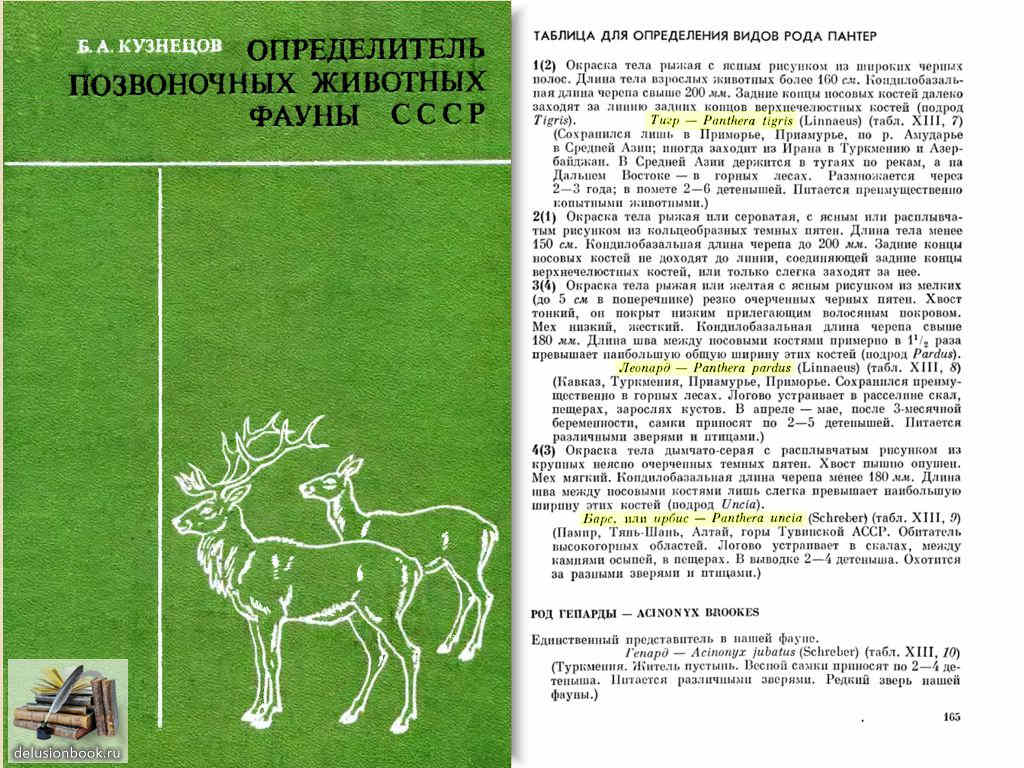 Определитель позвоночных животных фауны СССР